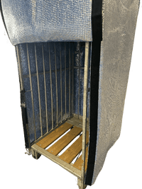 Wiederverwendbare Thermohaube für Rollcontainer 85 x 70 x 155 cm mit Klapptür