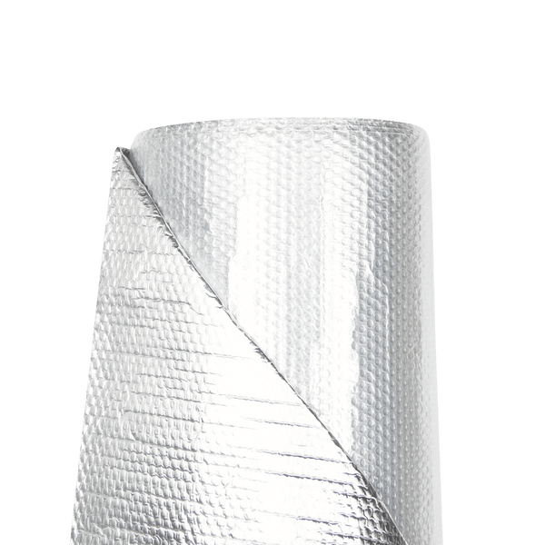 Lámina aislante en rollo 150cm x 50m x 2,7mm (PET metalizado + burbuja)