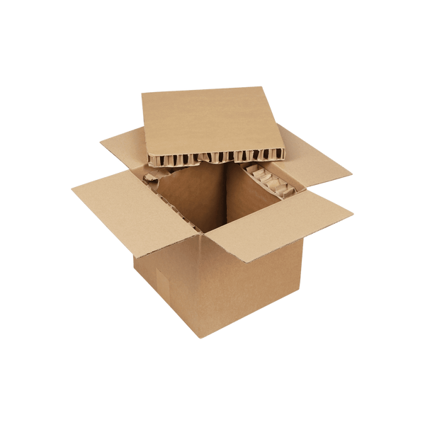 Caja aislante de panal 300 x 300 x 300 mm – cartón 100% reciclable